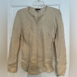 Banana Republic Light Tan 100% Linen Shirt, size M